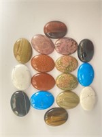 (16) Variety of Polished Stones for Jewelry Making