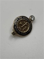 10k Gold Hospital Lapel Pin with Sapphire