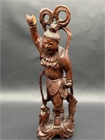 Carved Rosewood Japanese Figurine