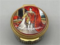 Buckingham Palace Enameled Miniature Pill Box