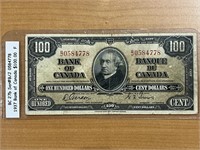 1937 Cdn $100 Bank Note