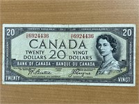 1954 Cdn $20 Devil's Face Bank Note