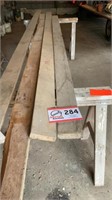 LUMBER 2X6 12FT  (4). & WOOD SAWHORSES