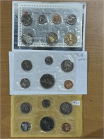Cdn UNC Coin Sets (1968,1968,1997)