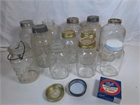 Glass Jars, Mason, Ball, & Presto