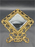 Mid Century Gilt Brass Wall Mirror