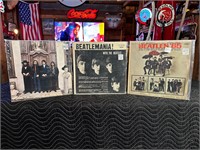 3 x Vintage Beatles Record Albums