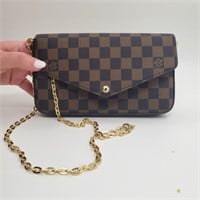 Louis Vuitton Purse gold chain pouch & card holder
