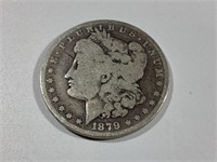 1879 P Morgan Silver Dollar,GOOD