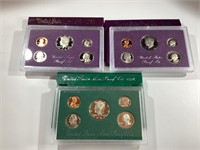 3 United States Mint Proof Sets
