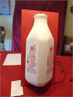 Lighted Milk Bottle Clover Leaf Milk Display Sign