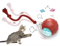 GIOCIV INTERACTIVE CAT TOY BALL WITH ROPES AND