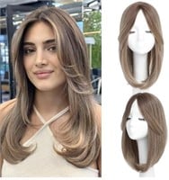 HAIR TOPPERS FOR WOMEN BROWN BLONDE WITH