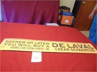 DeLaval Cream Separator Cardboard Sign