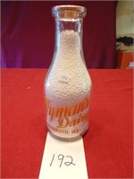 Wyman's Dairy Bottle
