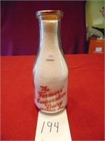 The Farmers' Cooperative Dairy Bottle