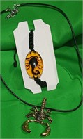 Scorpion bracelet and necklace