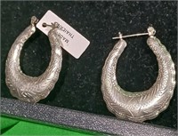 Sterling silver western style earrings