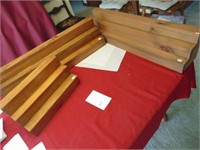 3 Wooden Display Shelves