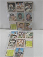 Seventeen 1962 Topps Baseball Cards