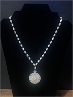 VTG Sterling Silver Mother of Pearls Necklace