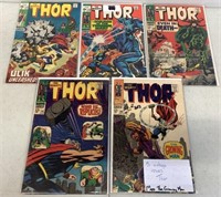 5 Vintage Marvel Thor Comics