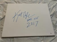 Kurt Angle Signed 16x20 Canvas w/ Inscr. FSG COA