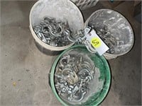 (3) Pails of Scaffold Clamp Bracing
