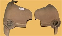 A pair of 1941 Pontiac front fenders with wheel