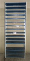 A section of steel shelving