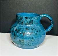 Deichmann Pottery Jug in Mottled Blue Glaze