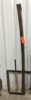2 man saw, partial buck saw and spare blade