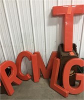 Plastic letters (some cracked)