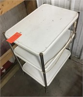 Rolling serving cart with electrical