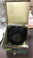 Record case with 45s