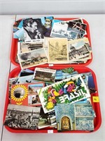 2 Trays of Assorted Post Cards