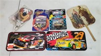 2 Small Nascar Stock Cars, License Plates, etc