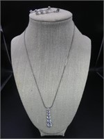 18 K G P 18" Necklace & 1.75" Earrings