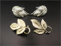 (2) Coro Clip On Earrings