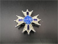 Celtic Blue Stone 1.5" Brooch Pendant