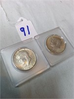 (2) 1964 KENNEDY HALF DOLLARS