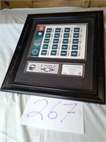 EAGLES FIRST RUN STAMPS FRAMED