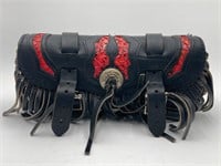 MHarley-Davidson Leather & Snakeskin Handlebar Bag