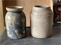 2 Stoneware Jars