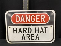 Heavy Metal Hard Hat Danger Area Sign