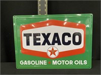 Texaco Gas & Motor Oil Metal Sign