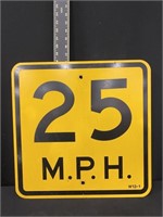 25 MPH Speed Limit Sign