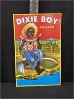 Dixie Boy Brand Cardstock Advertising