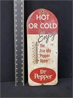 Vintage Dr. Pepper Hot & Cold Metal Thermometer