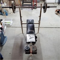 VJB 125 Weight Bench With Weights